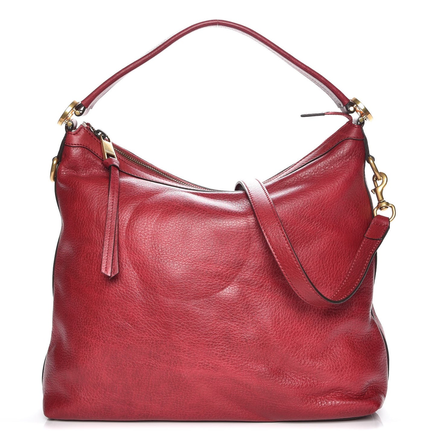 Pebbled Calfskin Small Miss GG Hobo Red