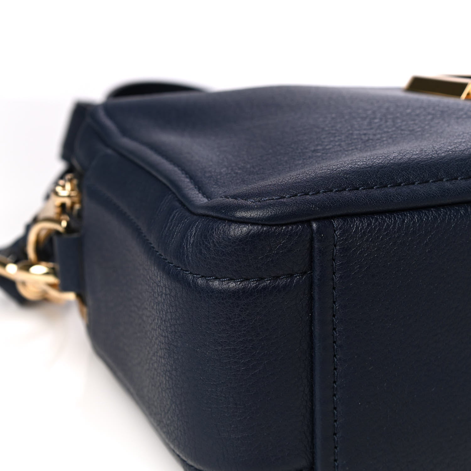 Marc Jacobs Supple Natural Grain Calfskin The Softshot 27 Bag Navy 8 of 11