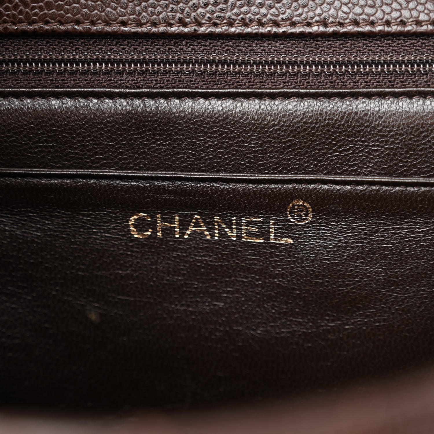 Chanel Caviar Quilted Jumbo Kelly Flap Brown 6 of 10