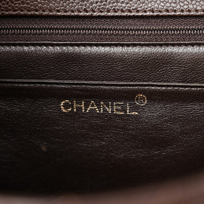Chanel Caviar Quilted Jumbo Kelly Flap Brown 6 of 10