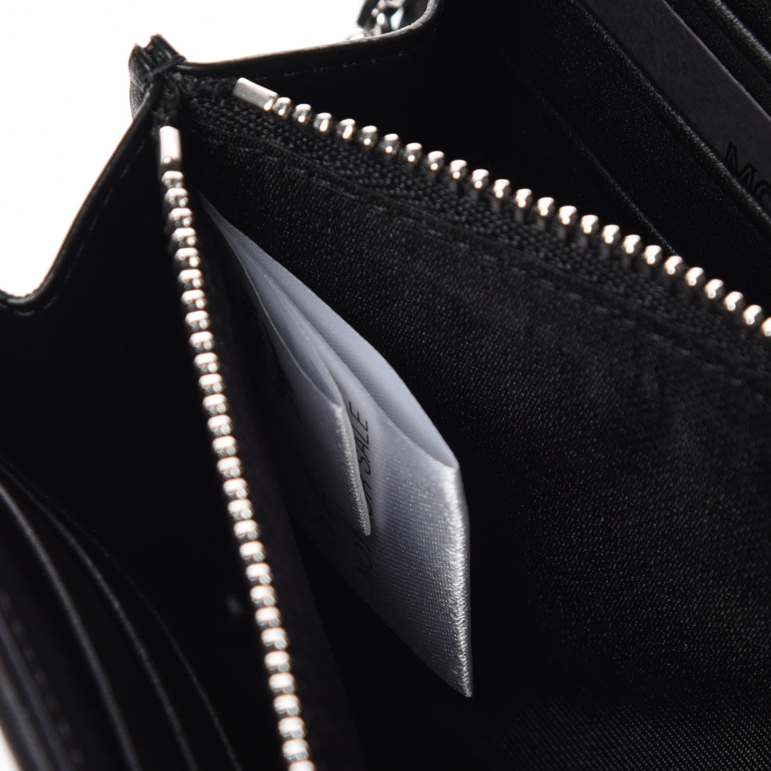 MCM Calfskin Large Patricia Wallet On Chain Black 9 of 10