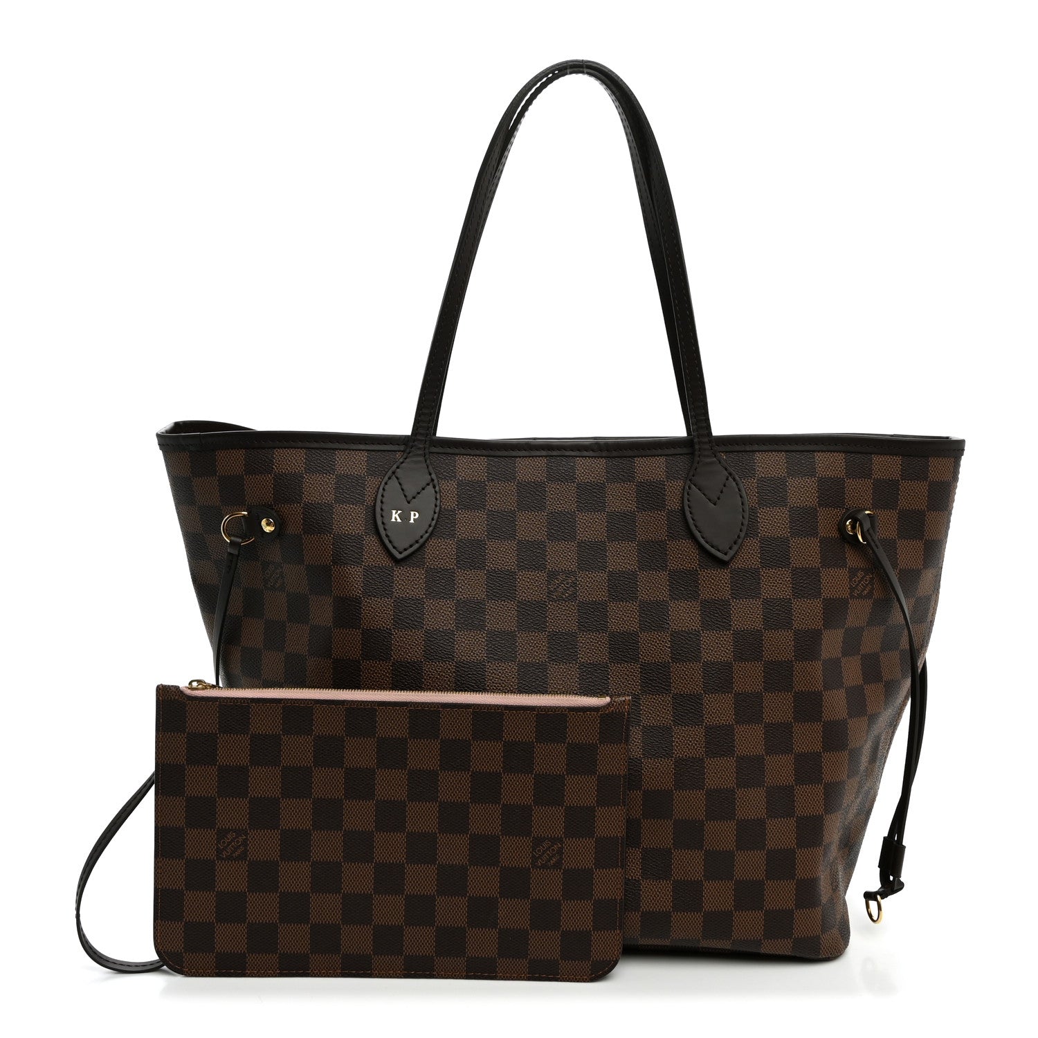Louis Vuitton Damier Ebene Neo Neverfull MM Rose Ballerine 3 of 12