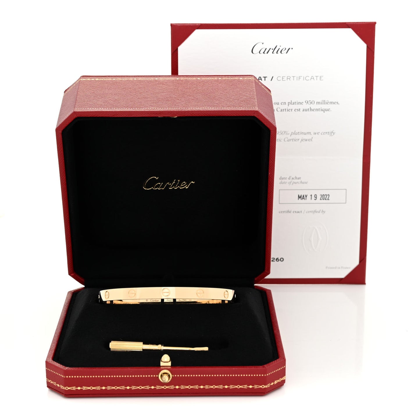 18K Yellow Gold LOVE Bracelet 21