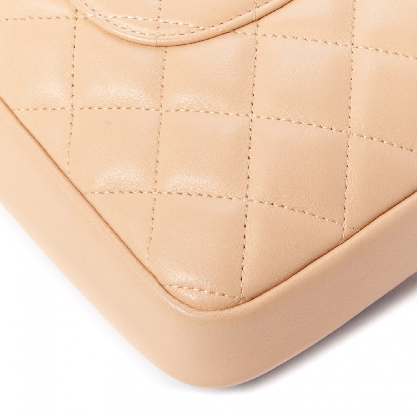 Calfskin Quilted Medium Cambon Messenger Beige Black
