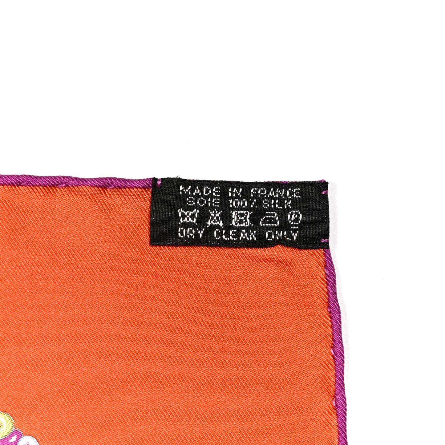 Silk Paperoles Scarf 90 Rouge Orange Bleu Dur