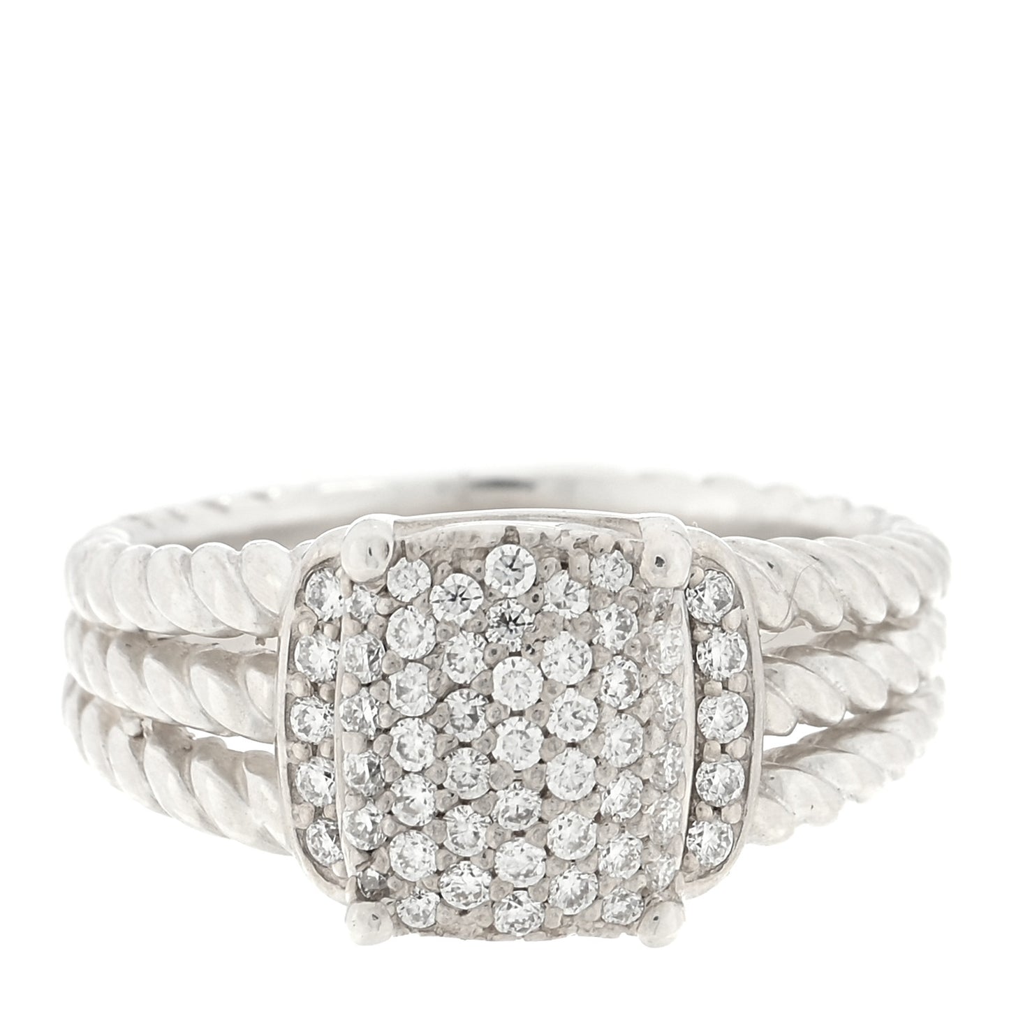 Sterling Silver Diamond 10mm Petite Wheaton Ring 54 6.75