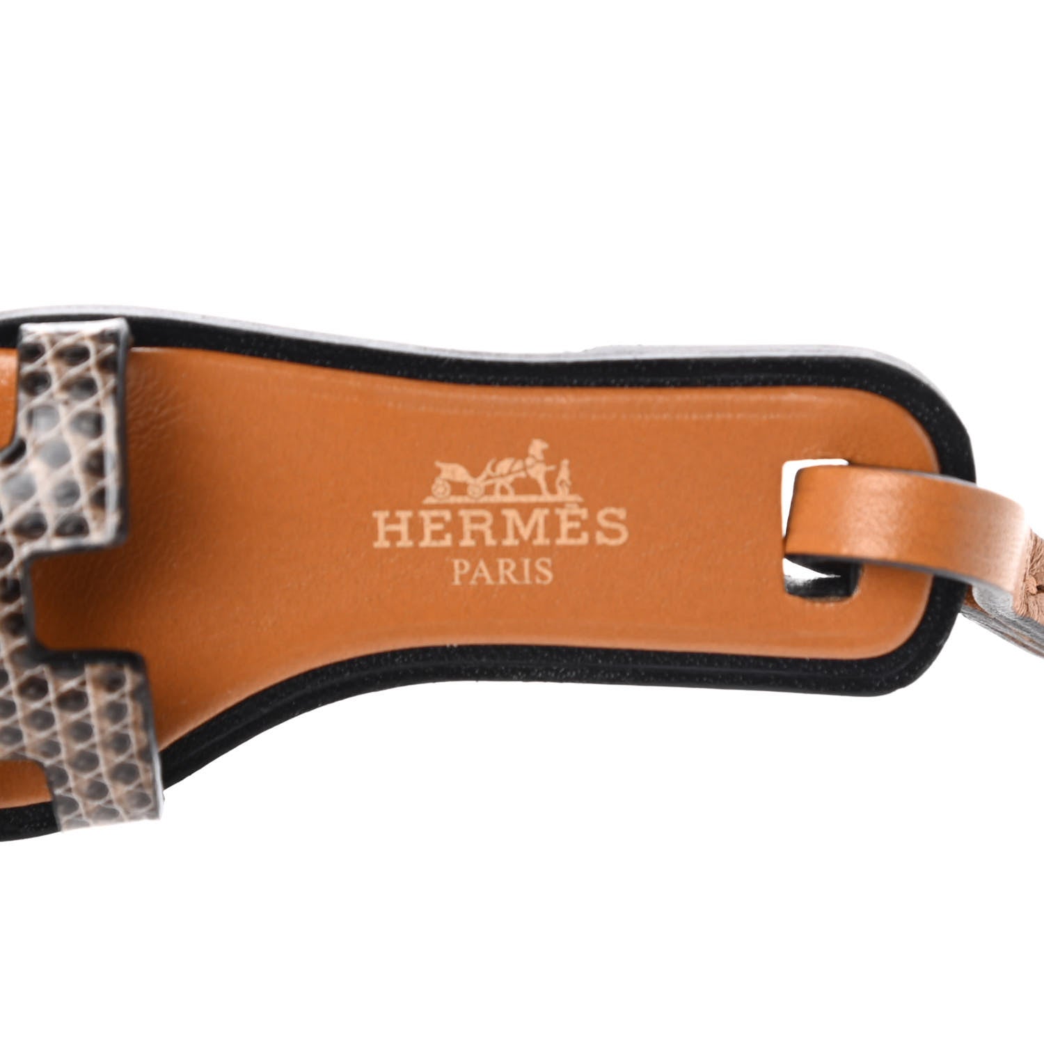 Hermes Lizard Butler Calfskin Hunter Oran Nano Bag Charm Naturale Sable 3 of 5