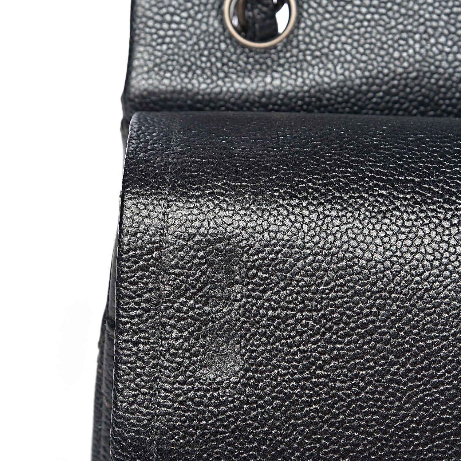 Chanel Pearly Caviar Quilted Jumbo Double Flap Black 8 of 12