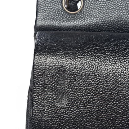 Chanel Pearly Caviar Quilted Jumbo Double Flap Black 8 of 12