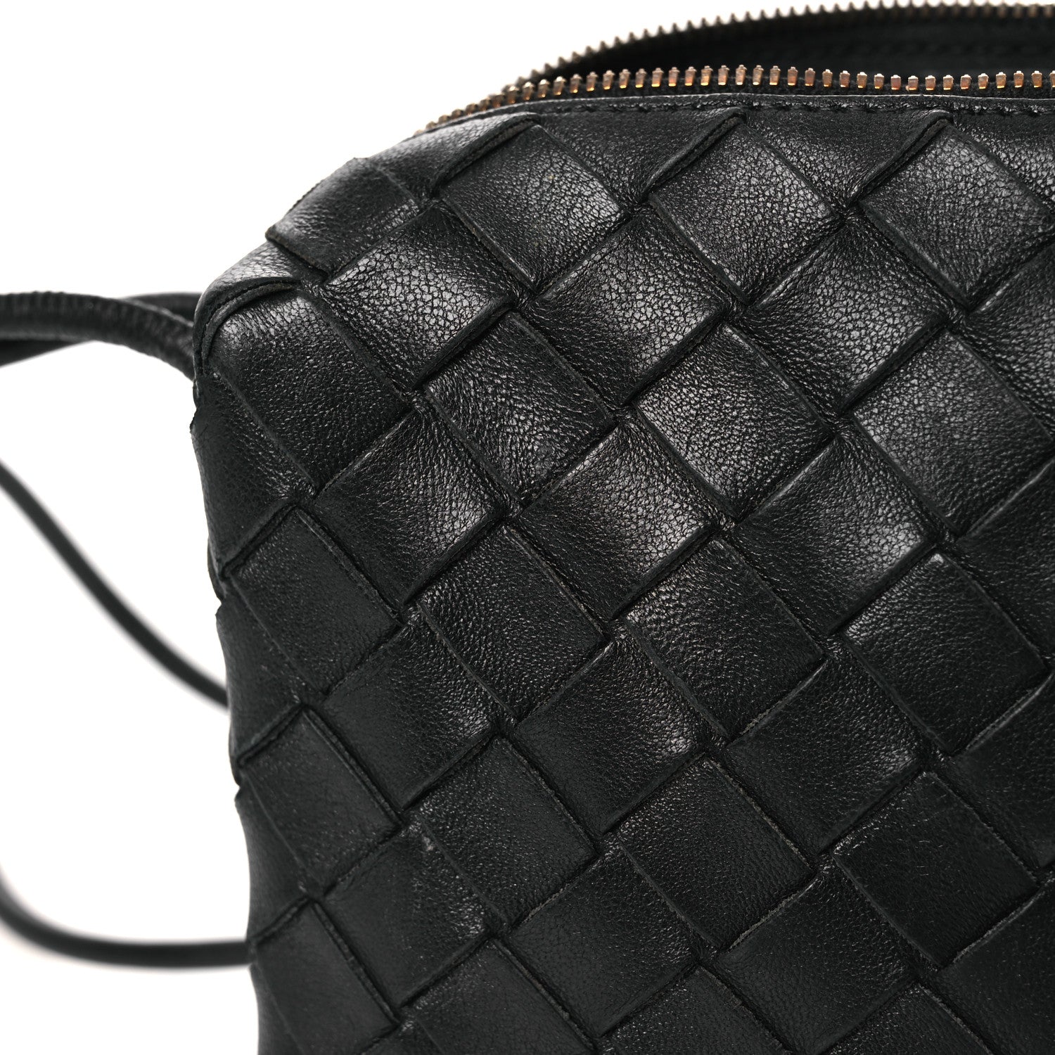 Bottega Veneta Nappa Intrecciato Mini Loop Camera Bag Black
