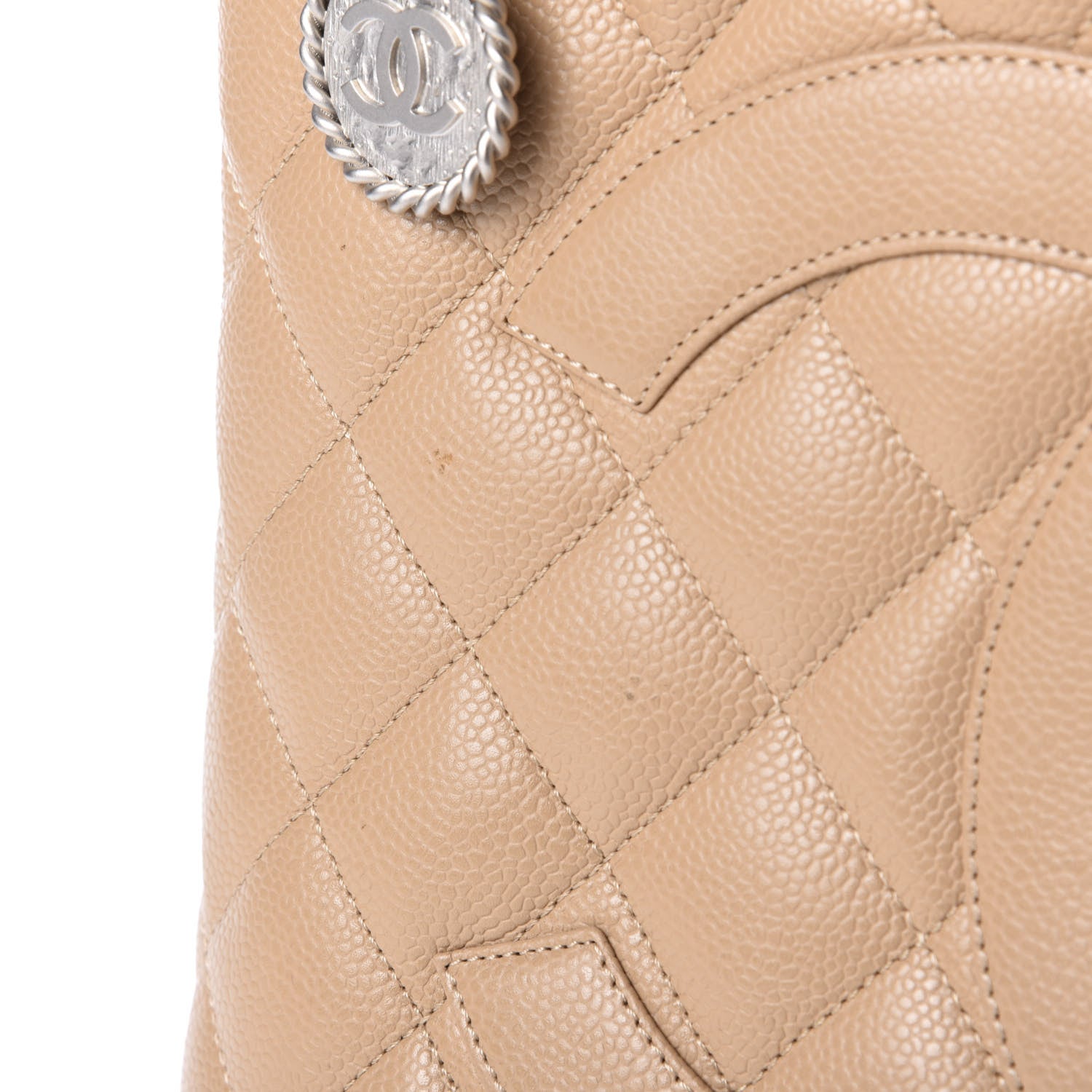 Chanel Caviar Quilted Medallion Tote Beige 10 of 12
