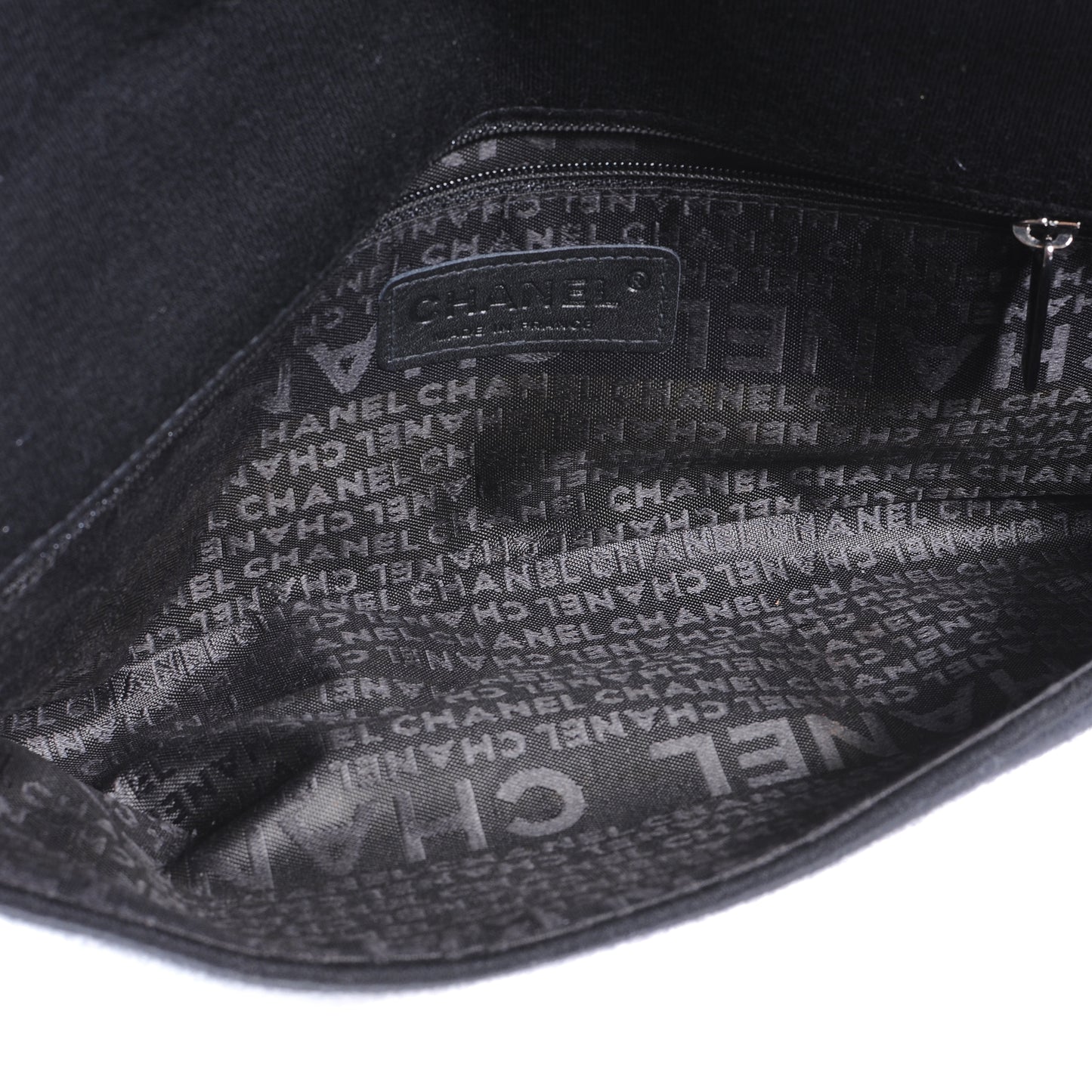 Jersey CC Pyramid Stud Flap Black