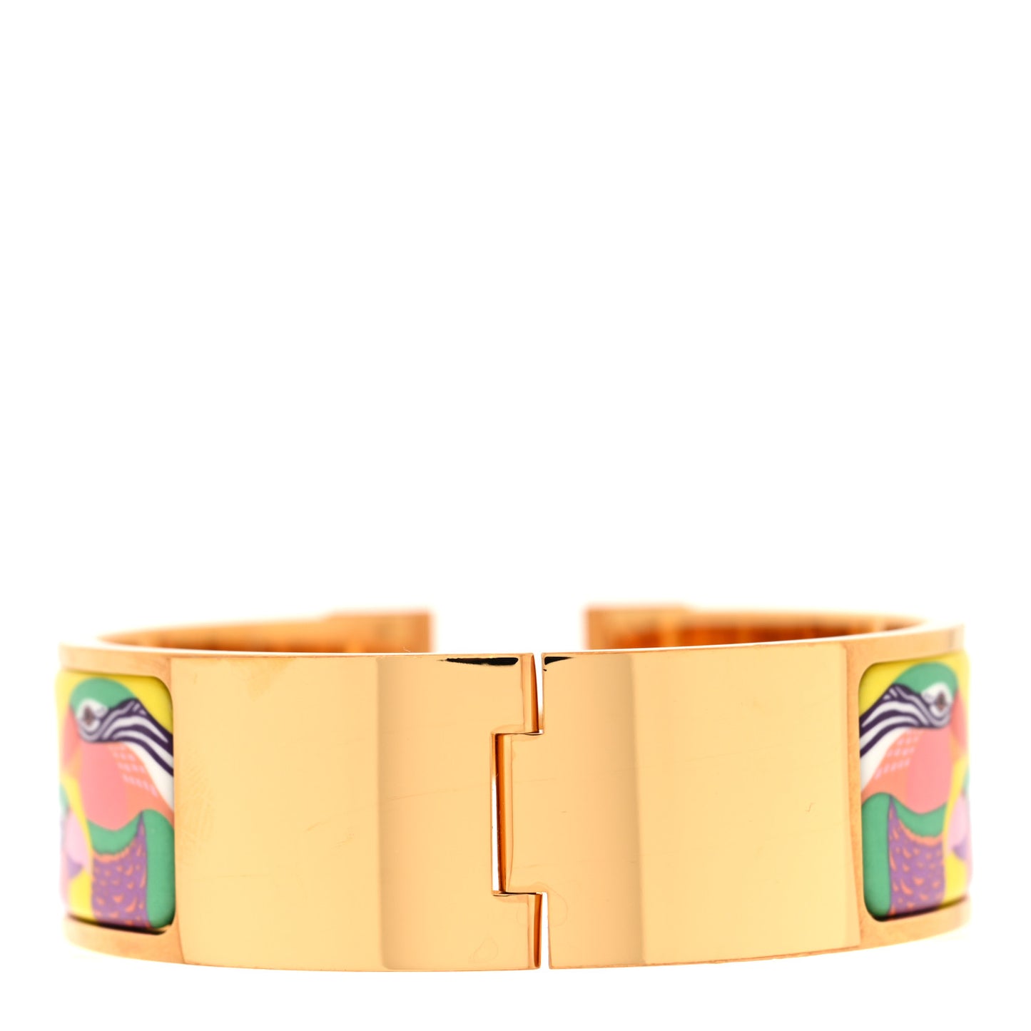 Enamel Wide Printed Lanternes Ballons Clic Clac H Bracelet PM Tropique