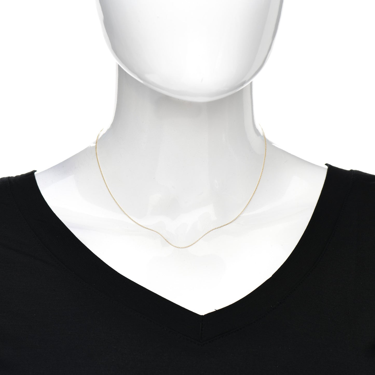 18K Yellow Gold Chain Necklace 16"