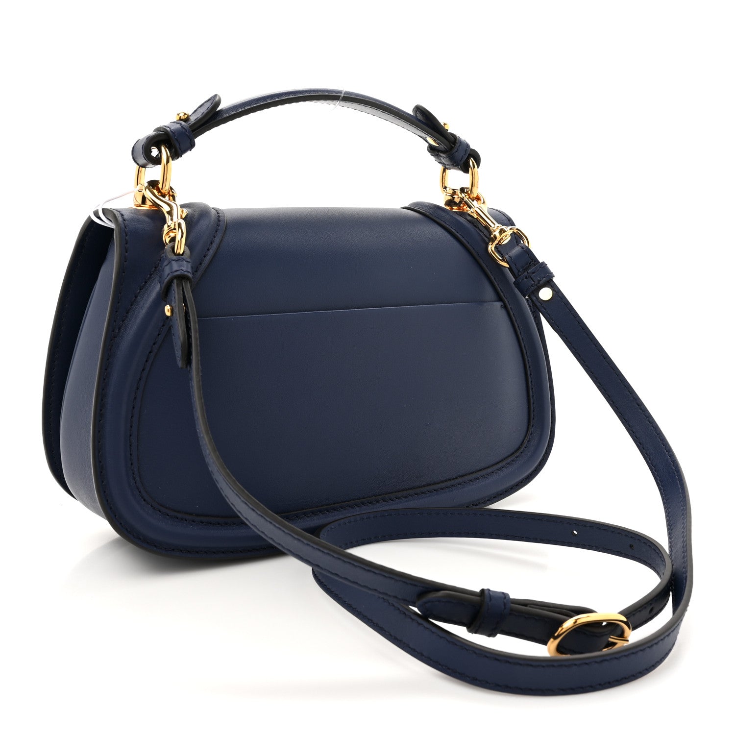 Gucci Roxy Calfskin Medium Blondie Top Handle Bag Blue Agata 3 of 10