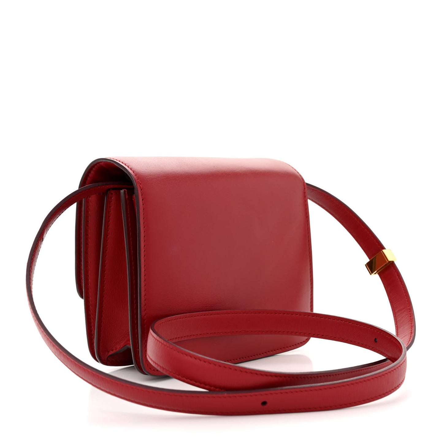 Smooth Calfskin Small Classic Box Flap Bag Red