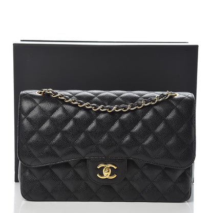 Chanel Caviar Quilted Jumbo Double Flap Black 10 of 10