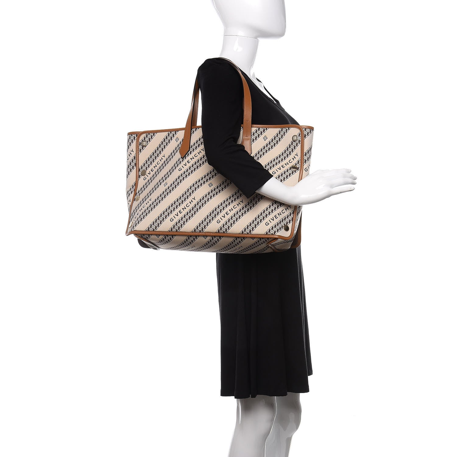 Givenchy Canvas Jacquard Medium Bond Tote Beige 2 of 12