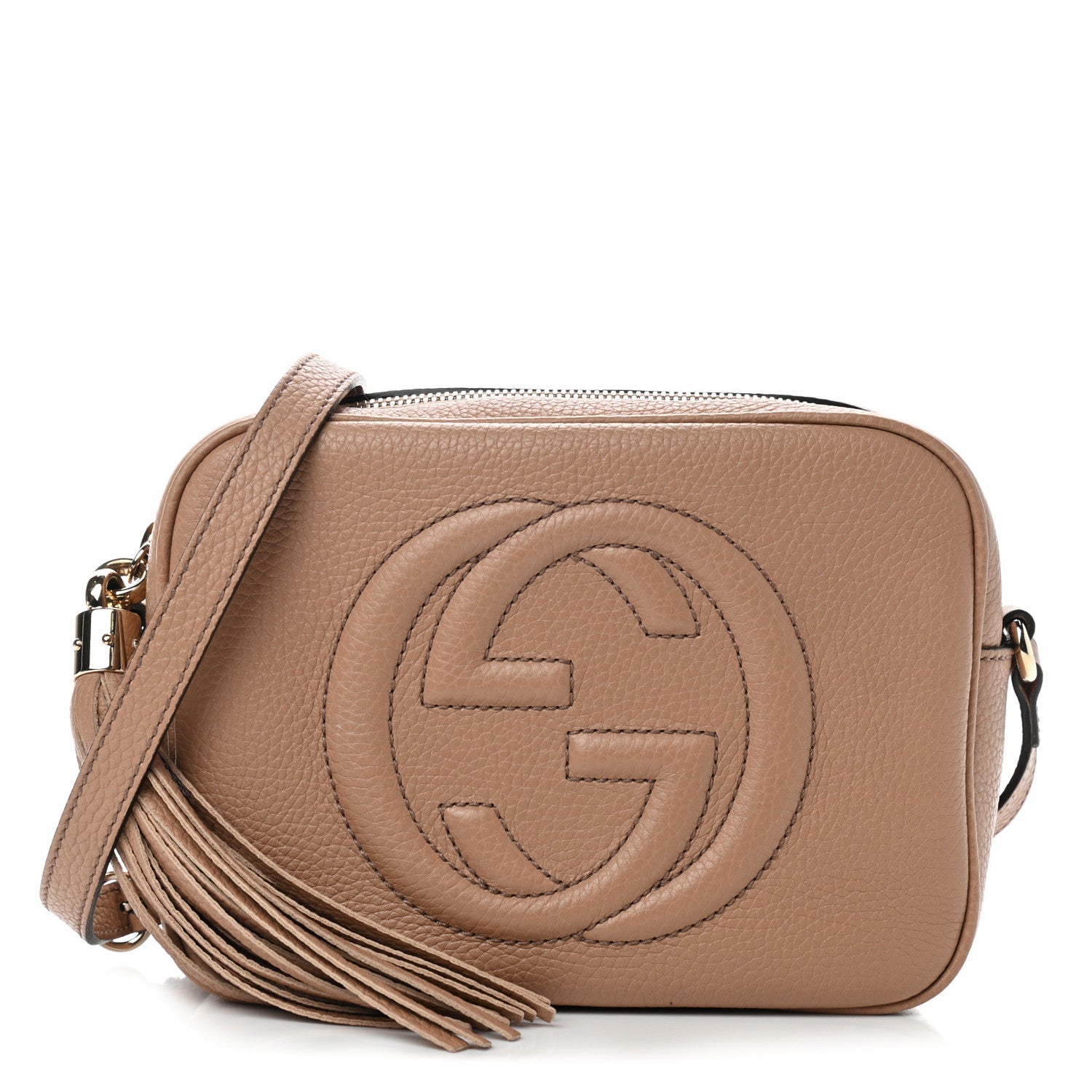 Gucci Pebbled Calfskin Small Soho Disco Bag Camelia 1 of 10