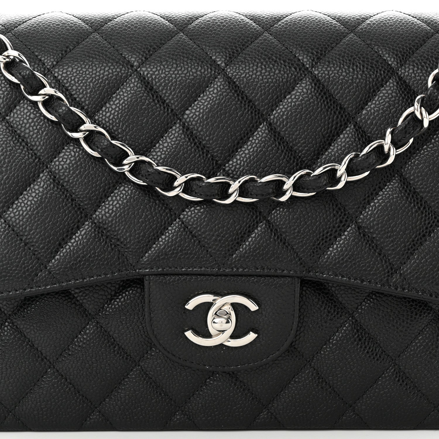 Chanel Caviar Quilted Jumbo Double Flap Black 8 of 10
