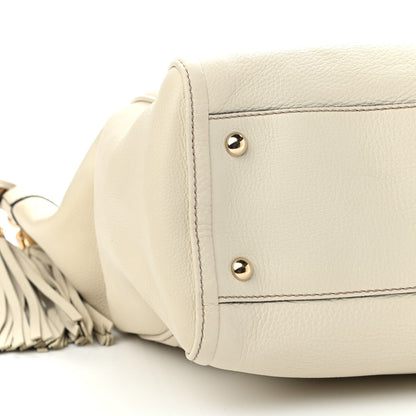 Gucci Pebbled Calfskin Large Soho Top Handle Bag Off White 8 of 12