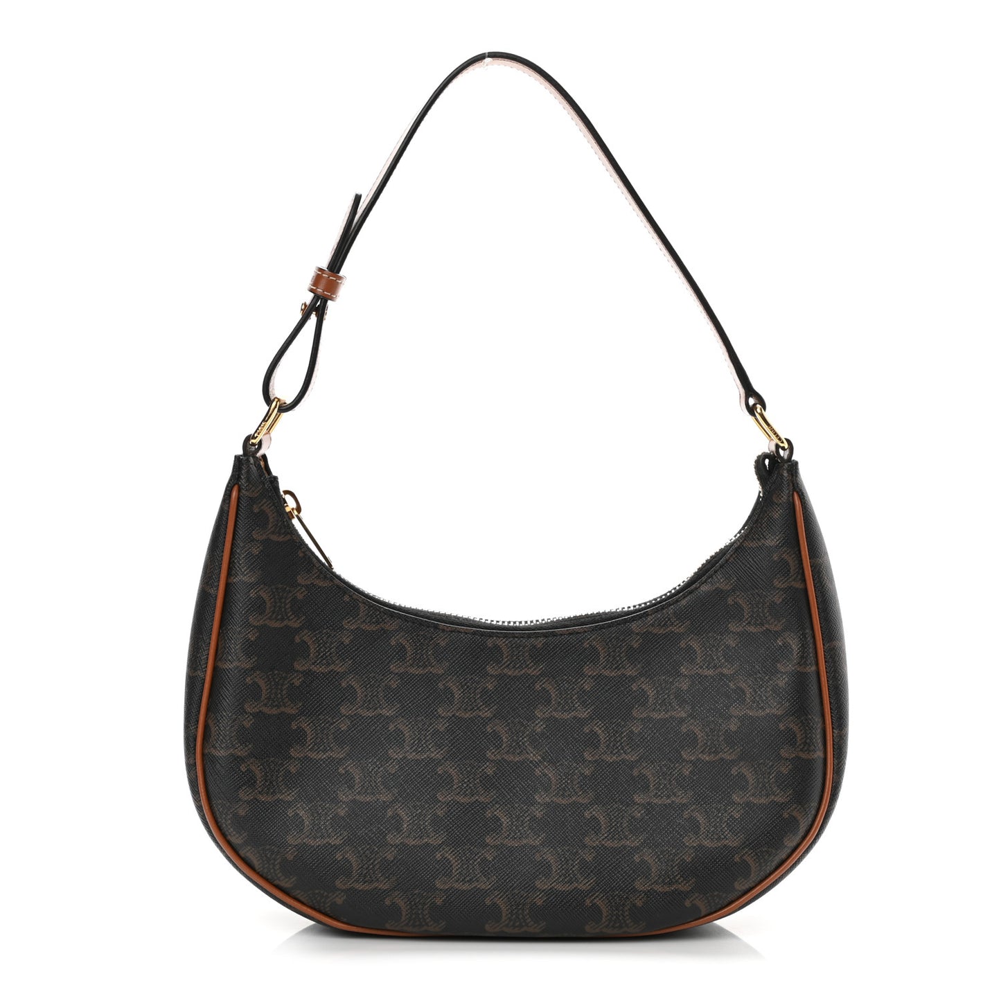 Triomphe Canvas Calfskin Ava Shoulder Bag Tan