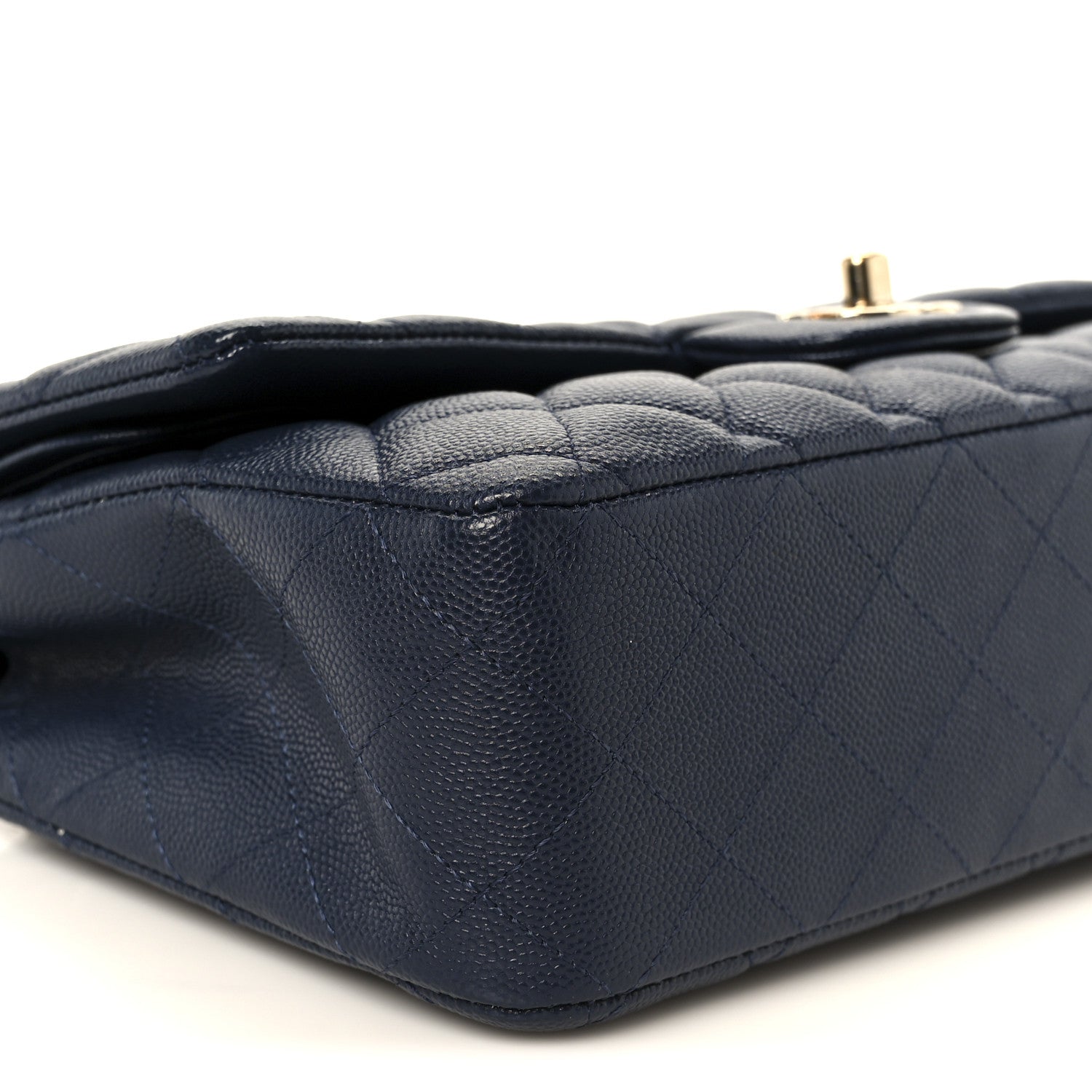 Chanel Caviar Quilted Medium Double Flap Navy Navy 10 of 12