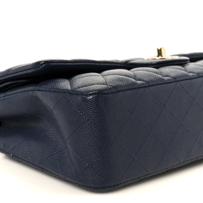 Chanel Caviar Quilted Medium Double Flap Navy Navy 10 of 12