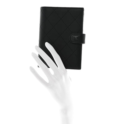 Chanel Grained Calfskin Quilted passport Holder Wallet So Black 2 of 9