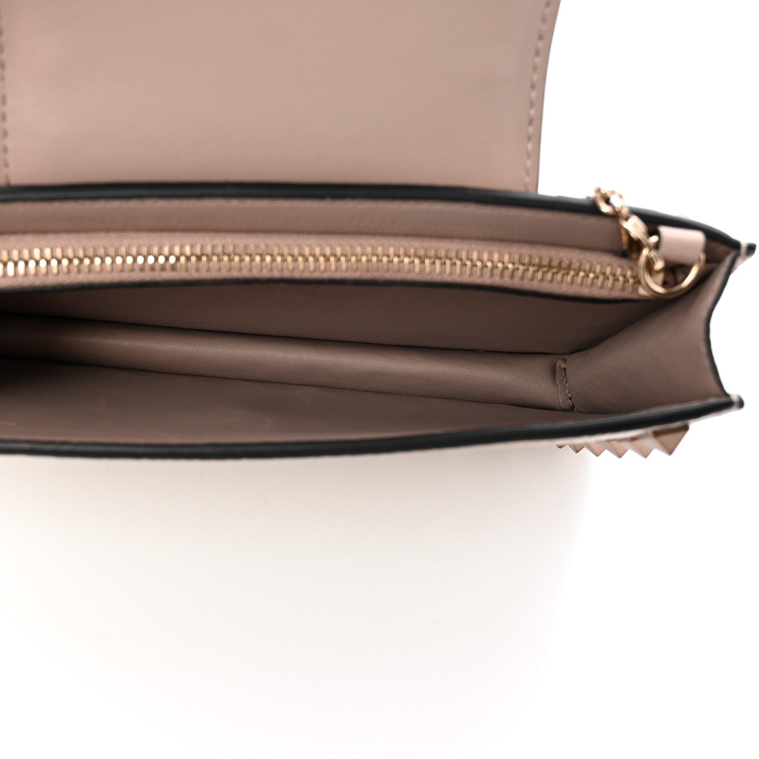 Valentino Garavani Metallic Pebbled Calfskin Rockstud Phone Case With Chain Sasso 5 of 12