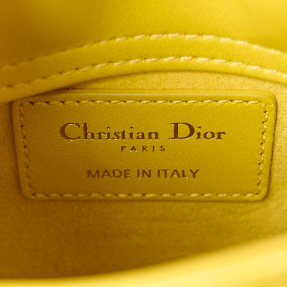 Christian Dior CHRISTIAN DIOR Lambskin Cannage Micro Lady Dior Yellow 6 of 11