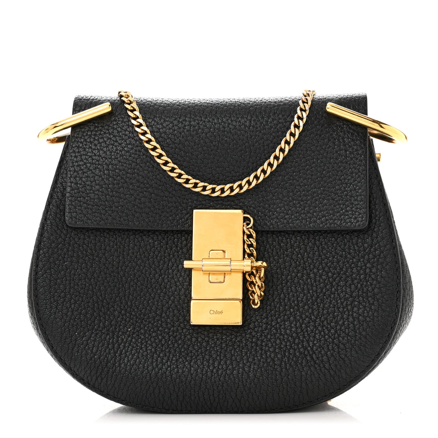 Chloe Grained Lambskin Mini Drew Shoulder Bag Black 1 of 12