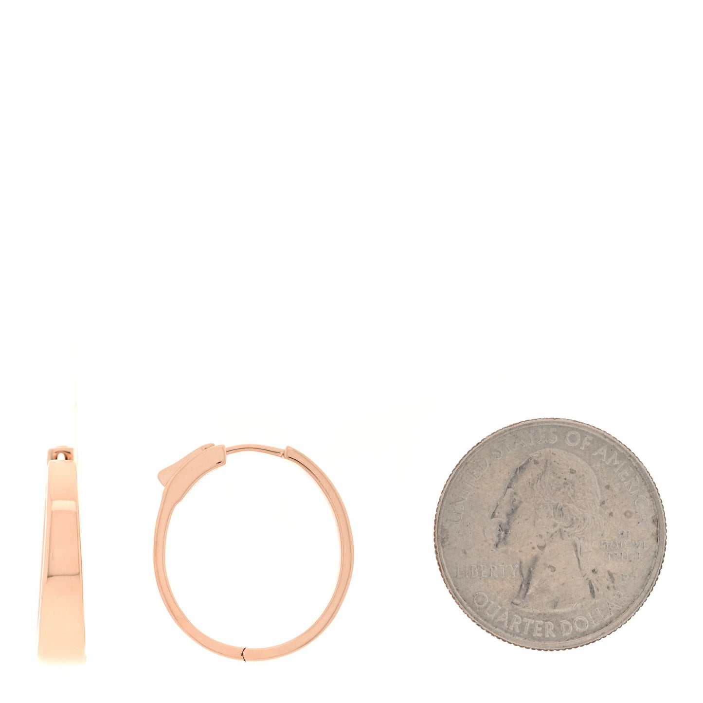 18K Rose Gold Classic Medium Meryl Hoop Earrings
