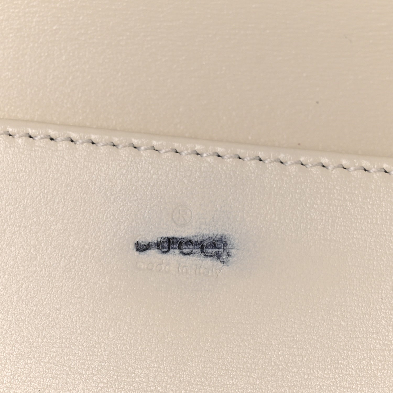 Gucci Boarded Plutone Calfskin Horsebit 1955 Wallet On Chain Mystic White 6 of 11