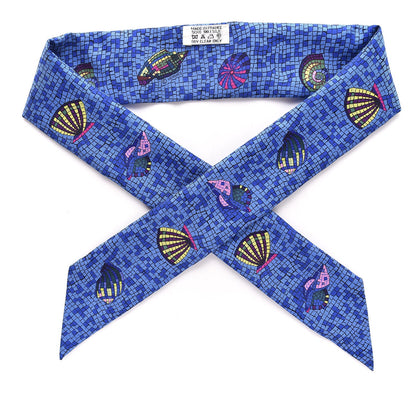 Hermes Silk Sea Shells Mosaic Twilly 1 of 5