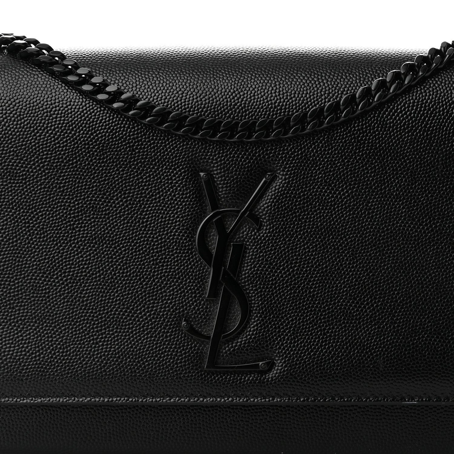 Saint Laurent Grain De Poudre Medium Classic Monogram Monochrome Kate Satchel Black 7 of 9