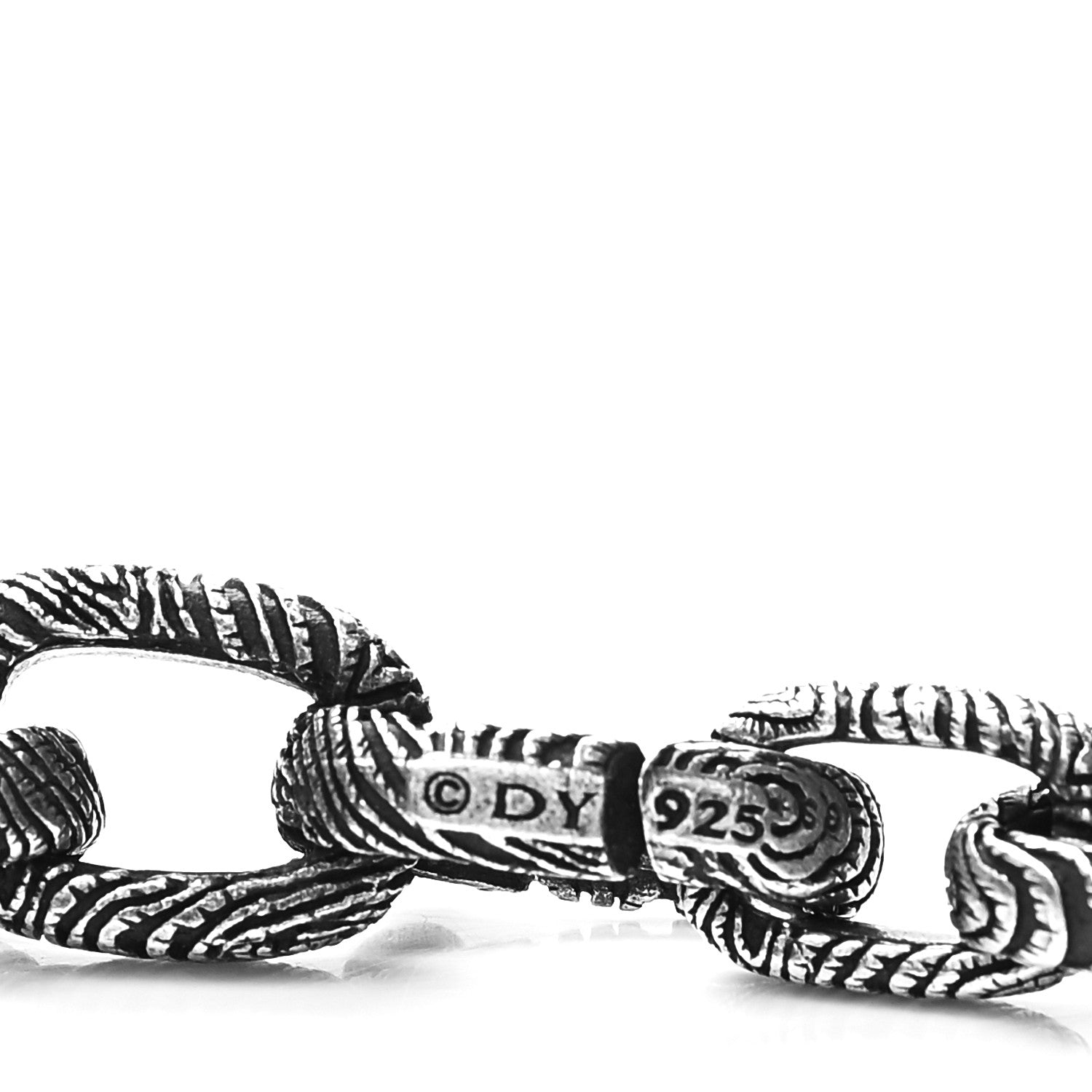 David Yurman Sterling Silver 10mm Ironwood Oval Link Bracelet 4 of 5