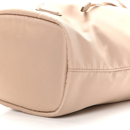 Prada Saffiano Tessuto Nylon Vela Bucket Wristlet Cammeo 9 of 9