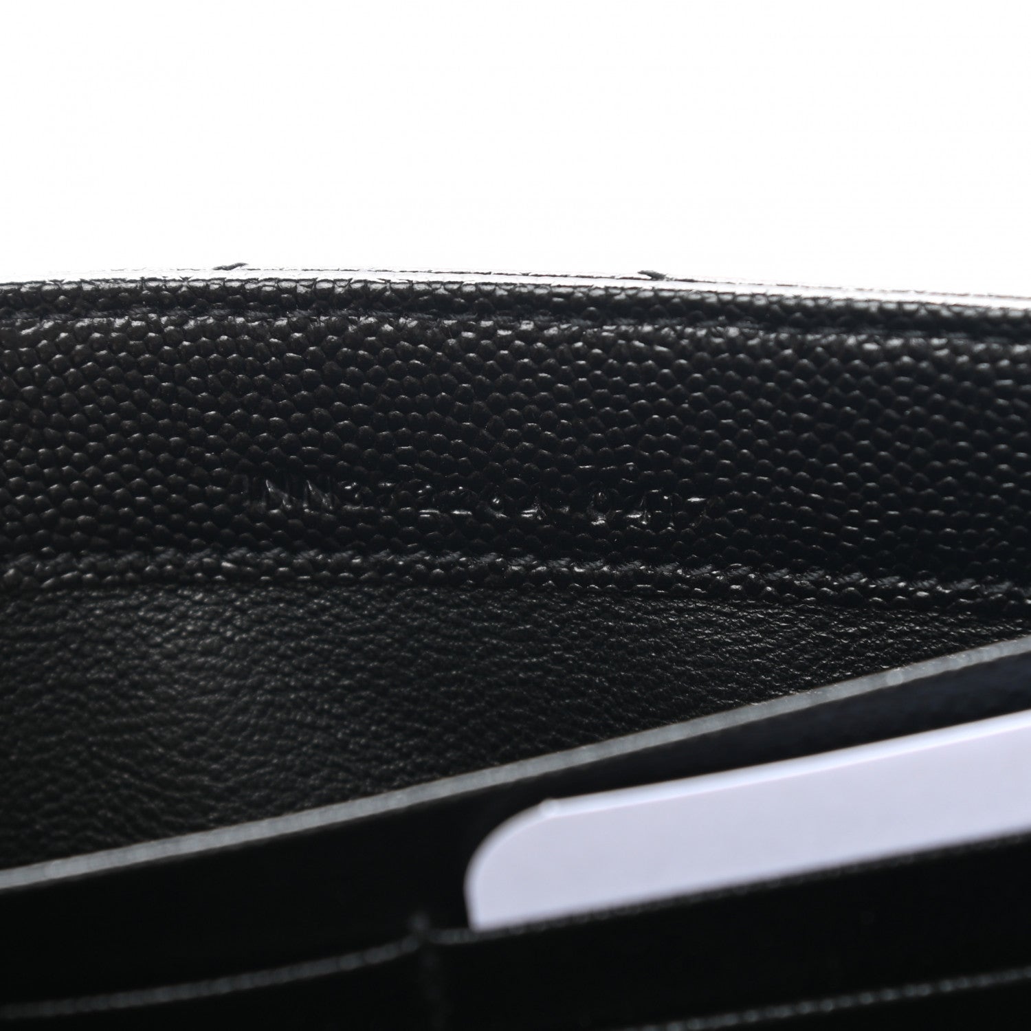Saint Laurent Grain De Poudre Matelasse Chevron Monogram Flap Wallet Black 7 of 8