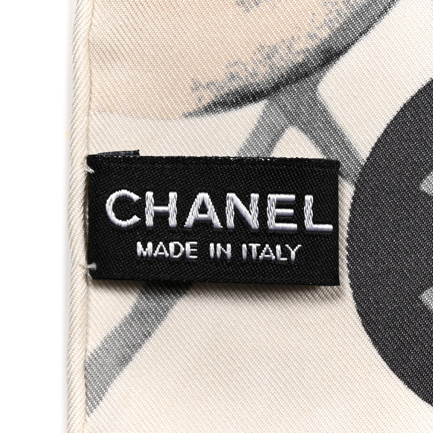 Chanel Silk Camellia CC Square Scarf Ivory 2 of 5