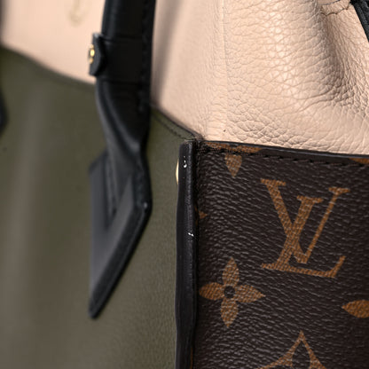 Louis Vuitton Calfskin Monogram On My Side MM Laurier Green Toffee Latte Beige 17 of 21