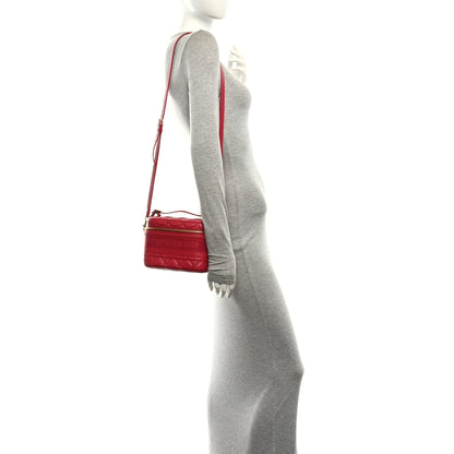 Christian Dior Lambskin Cannage Small Diortravel Vanity Case Red 2 of 10