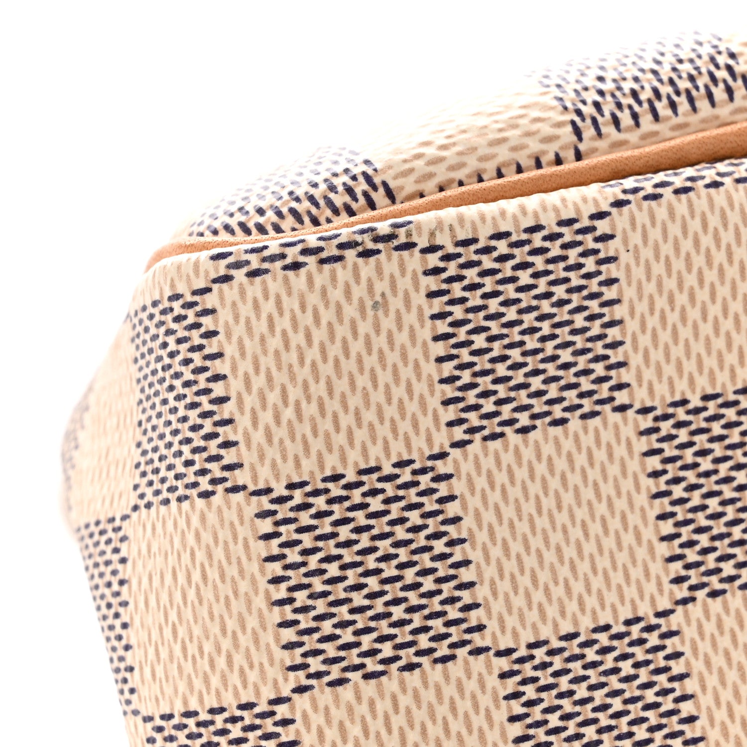 LOUIS VUITTON チェック柄ベルト　ベージュ（ホワイト） LOUIS VUITTON LV Initiales Damier Azur Belt White