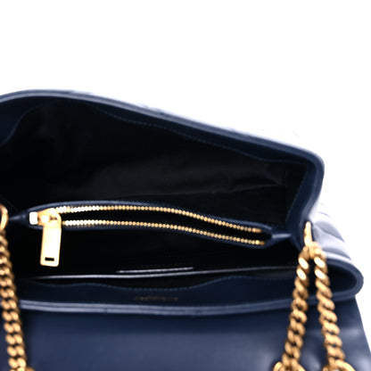 Saint Laurent Calfskin Y Quilted Monogram Small Loulou Chain Satchel Denim Brut 5 of 10