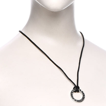 Bulgari 18K White Gold Diamond BVLGARI BVLGARI Pendant Cord Necklace 2 of 6