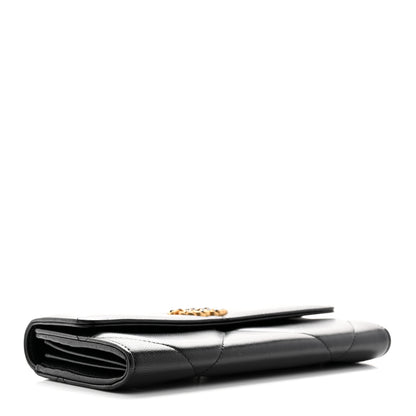 Chanel Lambskin Quilted Chanel 19 Flap Wallet Black 4 of 9