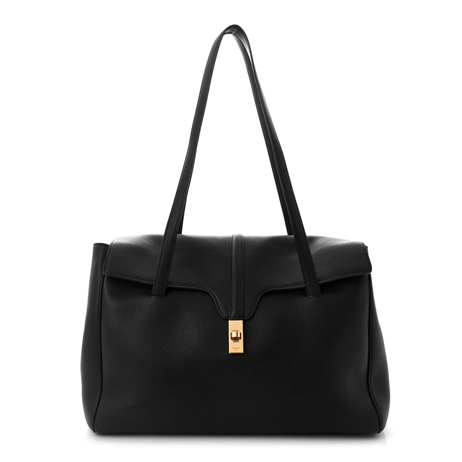 Celine Grained Calfskin Large Soft 16 Bag Black 1 of 11
