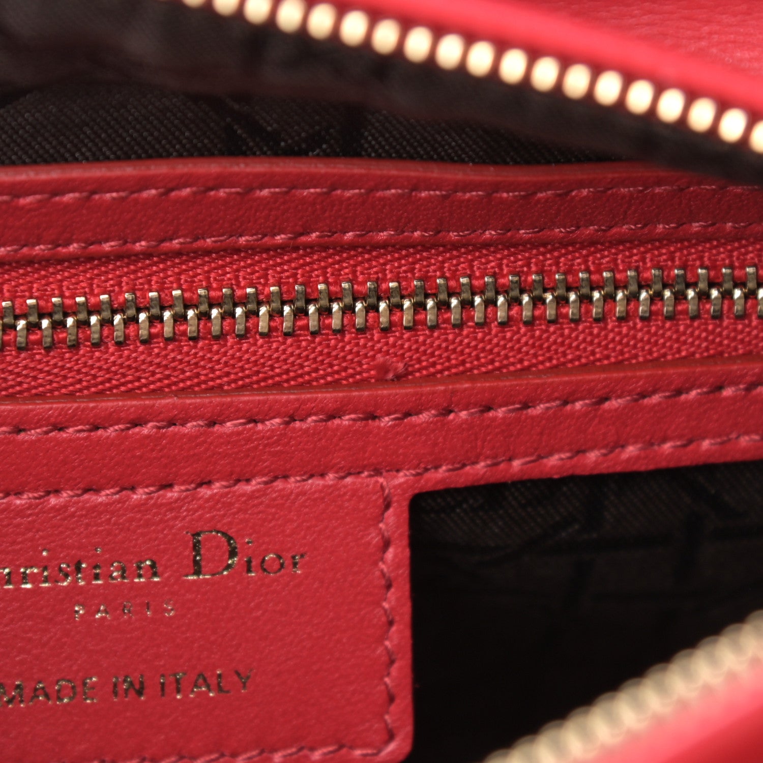 Christian Dior Lambskin Cannage Medium Lady Dior Red 10 of 10