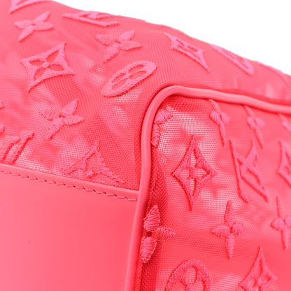 Louis Vuitton Monogram Fluo See Through Keepall Bandouliere 50 Rose 12 of 14