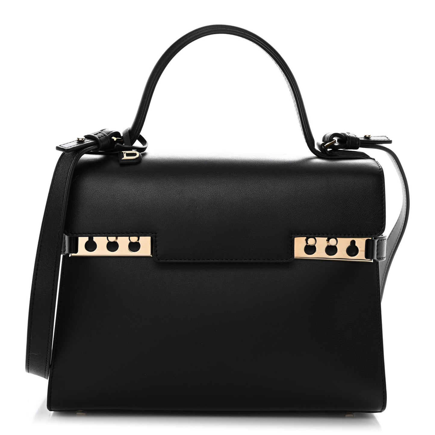 Calfskin MM Tempete Satchel Black